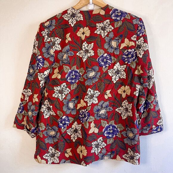 Vintage Pendleton Miss Sophisticates Floral Print Blazer Size 16 - Picture 7 of 8
